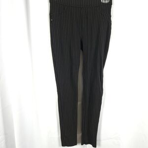 Anthropologie Sanctuary Womens XS Black Pinstripe Pull-On Skinny Ankle Pants